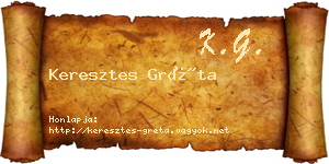 Keresztes Gréta névjegykártya